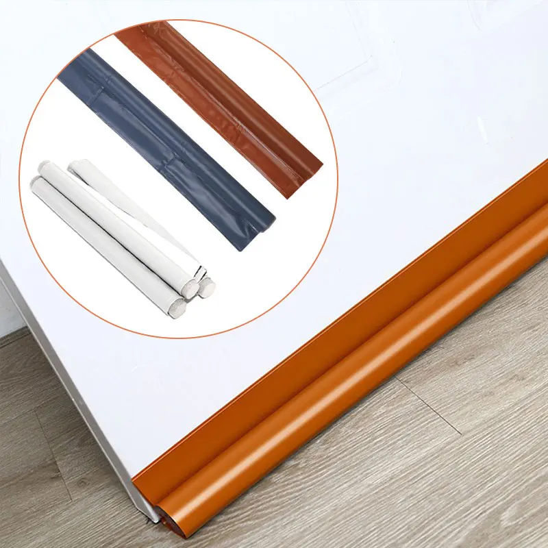 

5Colors Wear-resistant Leather Self-adhesive Seal Strip Single Side Door Seam Draft Stopper Insulator Home Improvement
