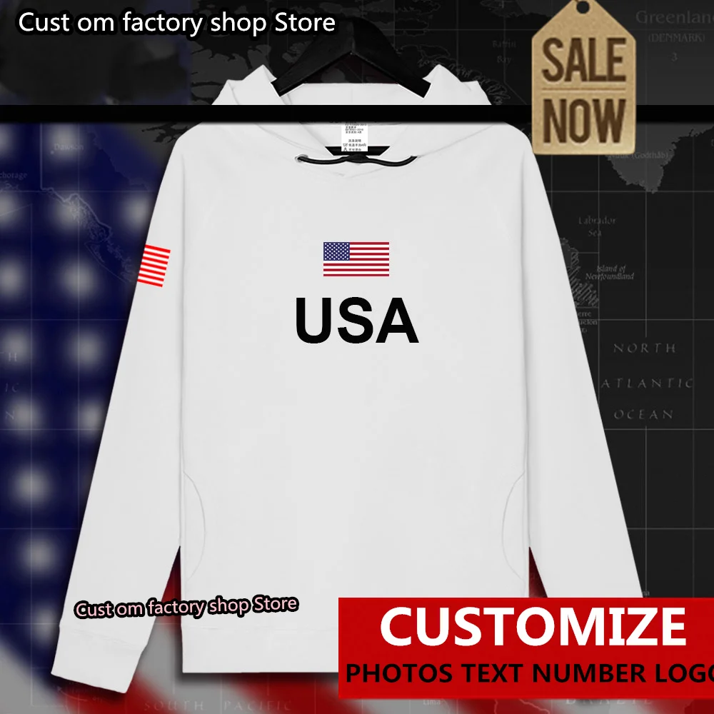 

United States of America USA US mens hoodie pullovers hoodies men sweatshirt thin streetwear clothes jerseys tracksuit nation