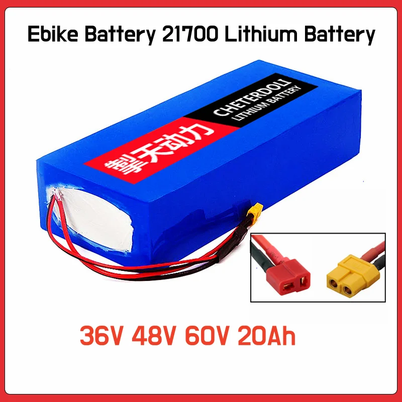 

Aleaivy 36V 48V 60V 20Ah Ebike Battery 21700 Lithium Battery Pack for Electric Bike Electric Scooter + Charger 42V 54.6V 67.2V