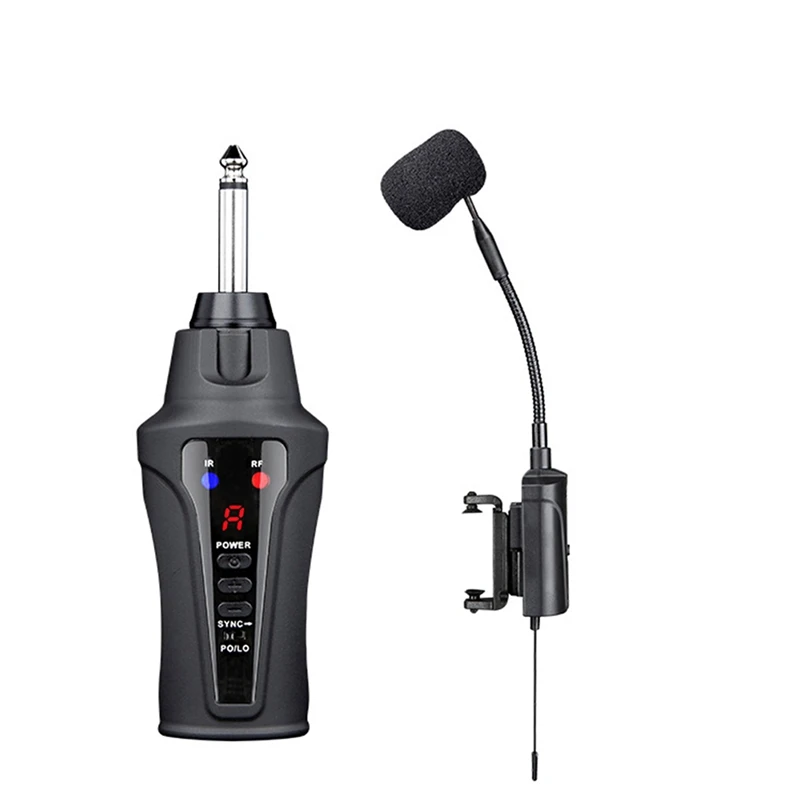 

New Hot Violin Microphone Wireless UHF Gooseneck Pick Up Instrument Clip-On Mic Receiver And Transmitter For Violin