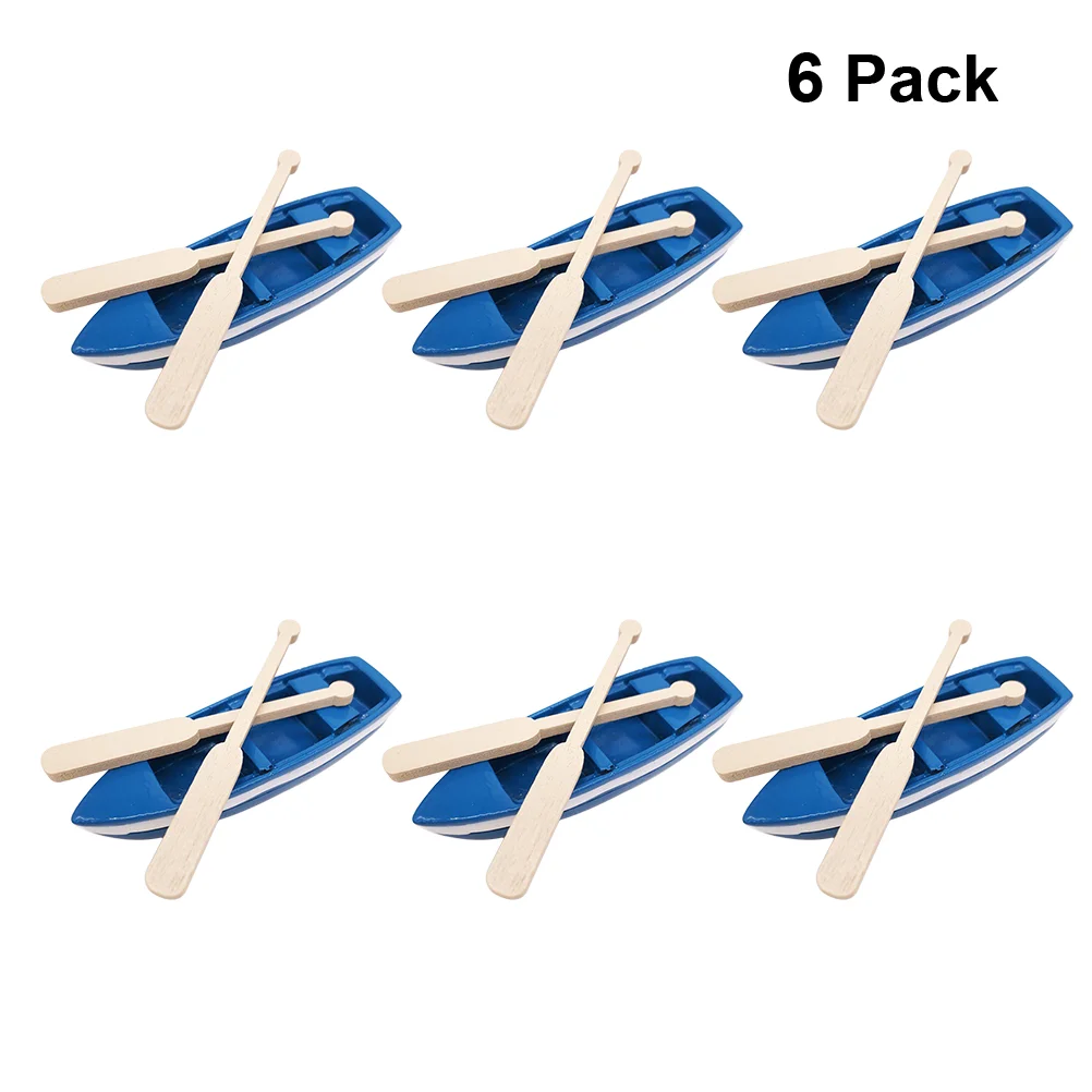 

6 комплектов, игрушечная лодка, модель украшения для океана, мини сказочная лодка, бамбуковое искусственное украшение, игрушка для ванны для...