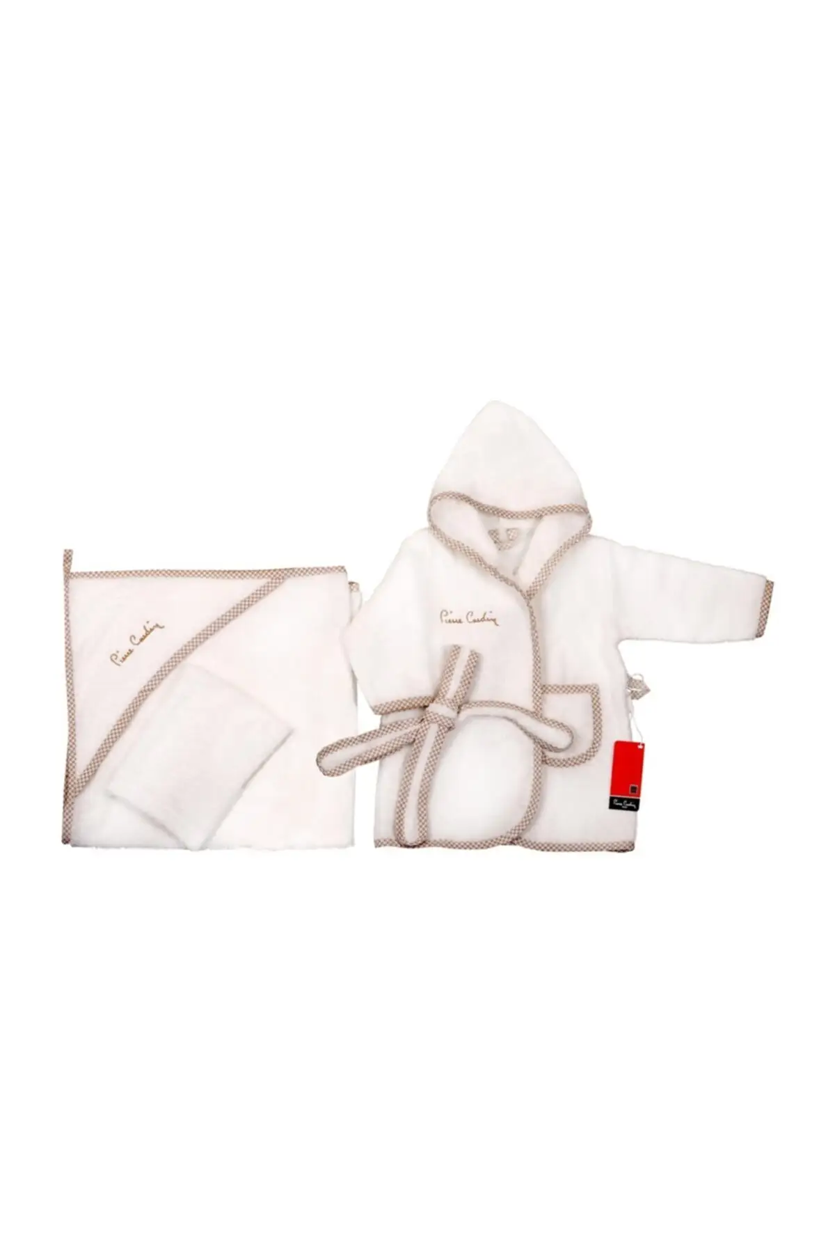

Unisex Kids Bathrobe Set Ecru