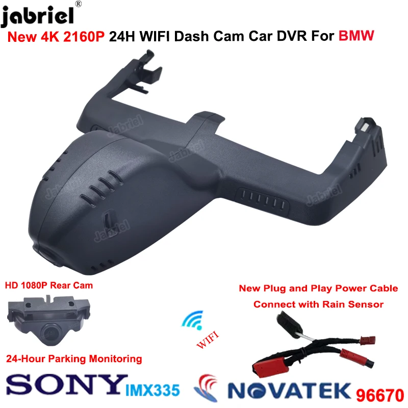 

4K Wifi 24H Dash Cam Car DVR Camera for BMW X4 G02 UHD 2160P Dashcam Video Recorder for BMW X4 M F98 2018 2019 2020 2021 2022
