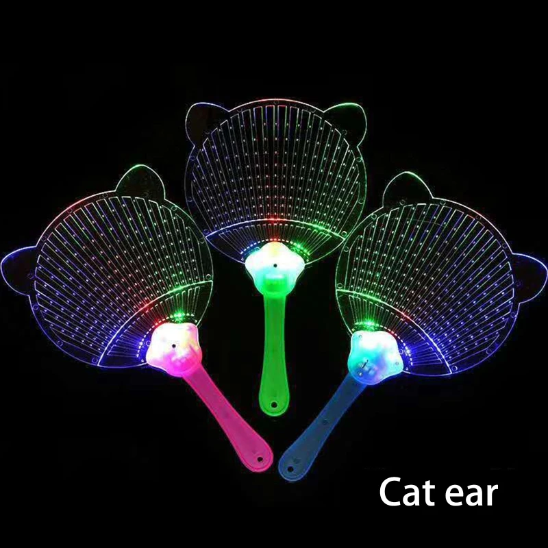 Детская Веселая светящаяся рукоятка мультяшная бабочка медведь кот в форме уха