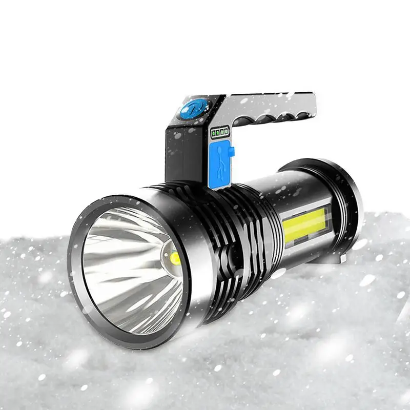 

Super Bright LED Flashlight COB Side Light Long-Range Rechargeable Torch Waterproof Portable Camping Lantern 4 Brightness Levels
