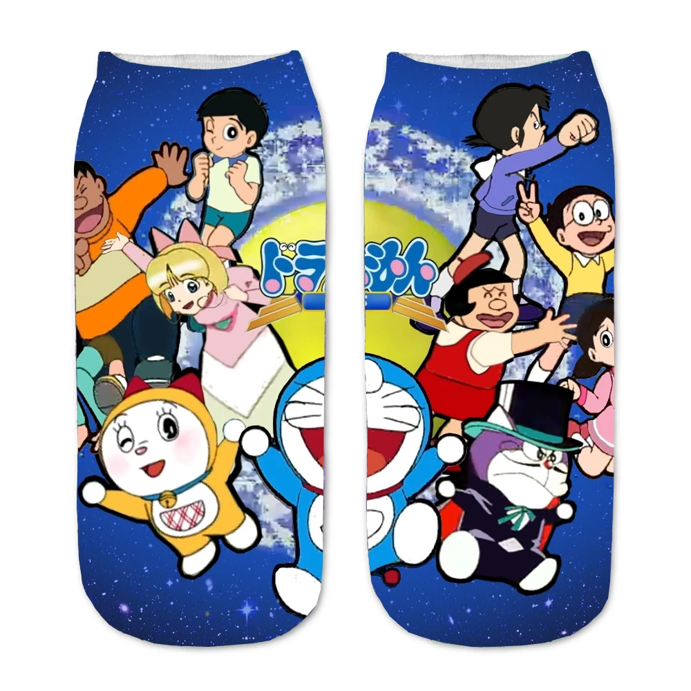 

Cartoon Print Adult Socks Men Women socks Cosplays Teenager Hip Hop Casual Socks For Anime Doraemon Cartoon Cute Socks