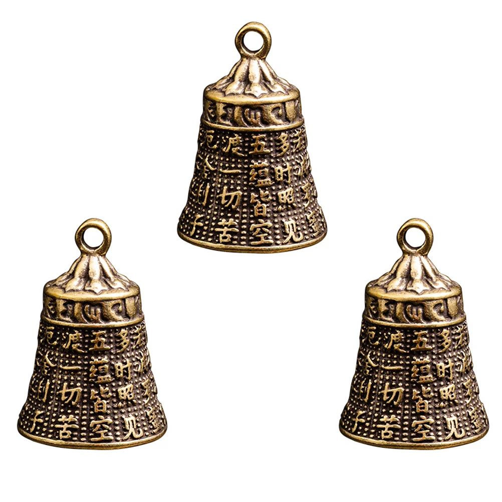 

3 Pcs Bell Model Key Chain Pendants Retro Key Ring Pendant Key Bag Pendants