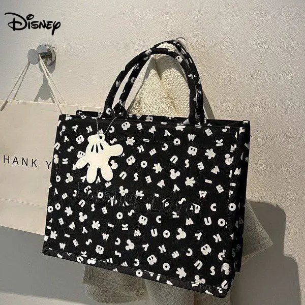 

Модная женская сумка на плечо Disney, вместительная мультяшная сумка для покупок с Микки Маусом, Модный Роскошный дизайнерский тоут