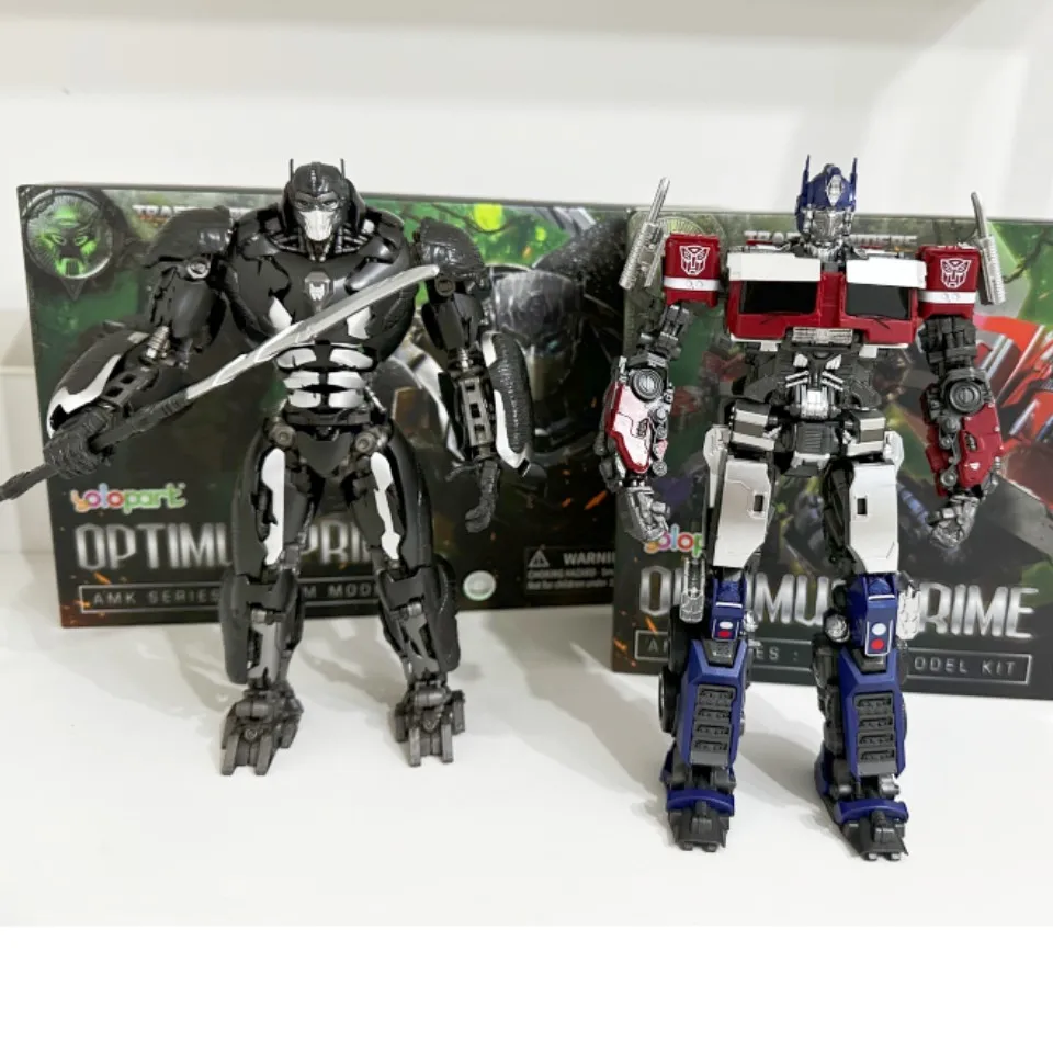 

New In Stock Transformation: Rise Of The Beasts Amk Series Optimus Primal/prime Yellow Blebeemodel Kit Yolopark Co-brande