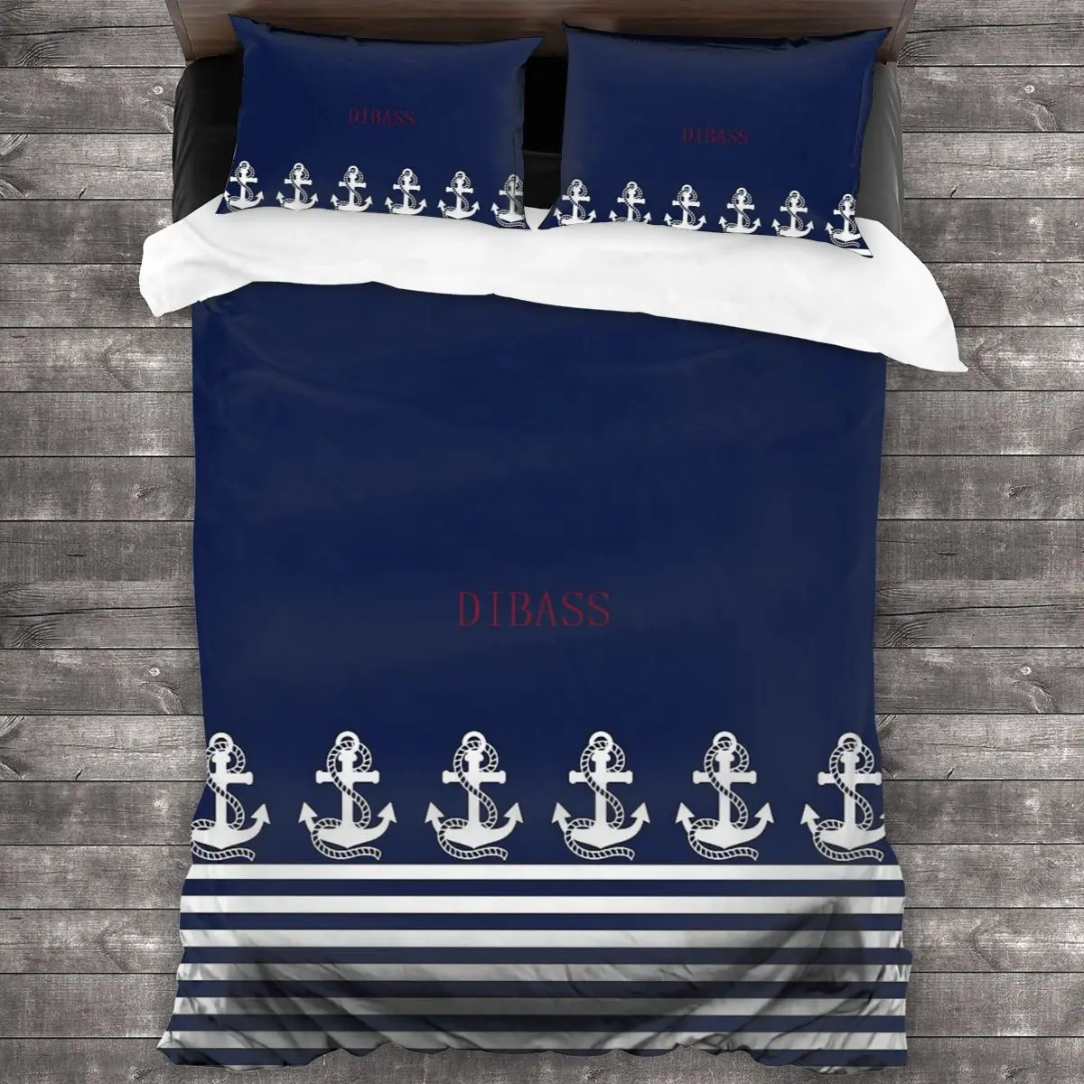 Морские темно-синие полосы и белый якорь мягкая искусственная кожа с 2