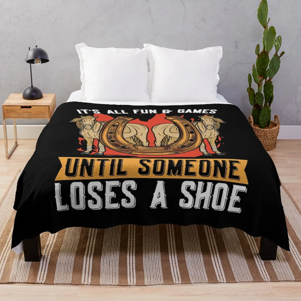 Одеяло Farrier It's All Fun &amp Games Horseshoe Metalworker декоративное одеяло для дивана одеяла на