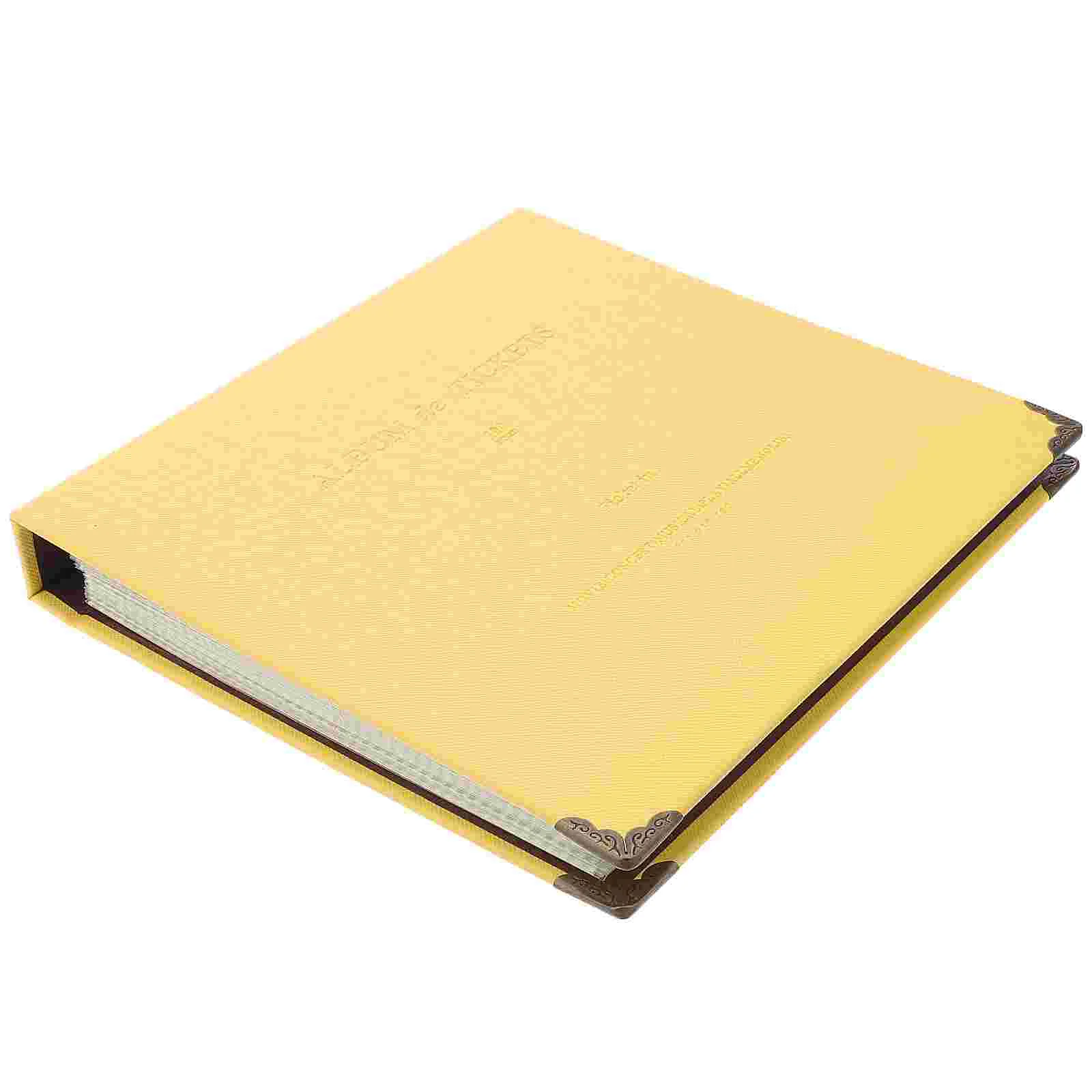 

Bill Collection Book Movie Ticket Storage Note Album Photo Receipt Memory Collection Storage Book (Yellow)