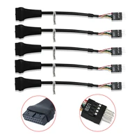 5pcs 20 pin usb 3 0 female to 9 pin usb 2 0 male motherboard cable 20 pin female to 9 pin male computer connector cable