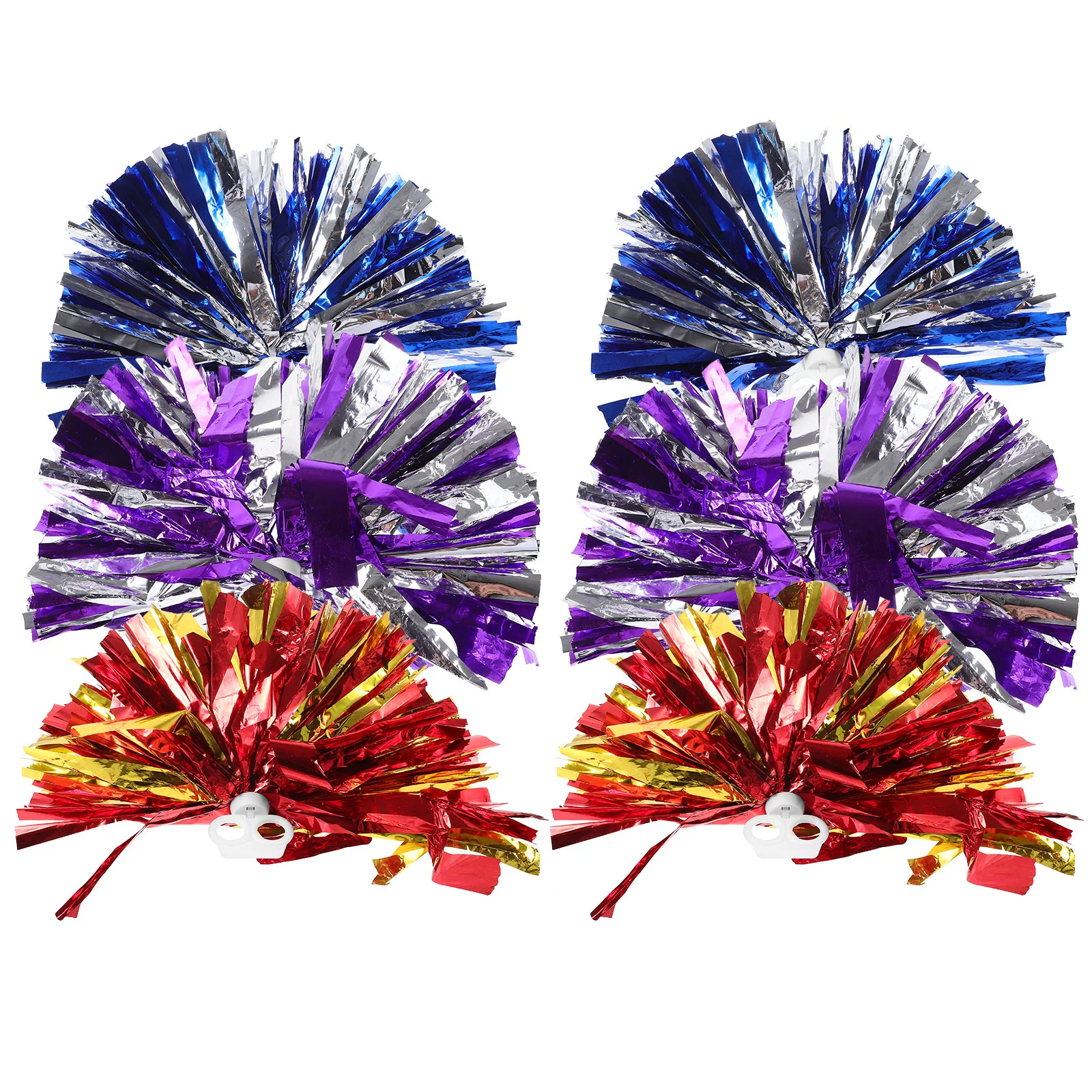 

6 Pcs Cheerleading Flower Ball Metal Poms Performance Prop Bouquet Pompom Props The Pet Gymnastics Outdoor Cheerleader