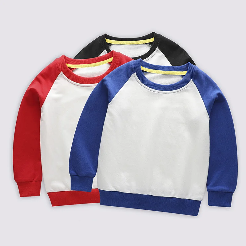 

Children's sweater sweatshirt boys autumn children's color-blocking bottoming shirt infant round neck sweater children's clothes