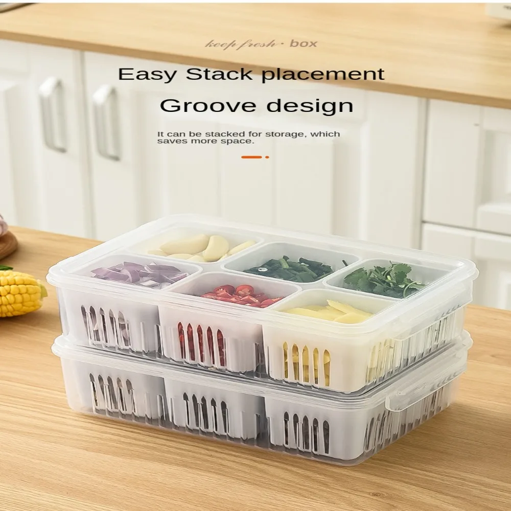 

Коробка для хранения овощей с крышкой, контейнер для подготовки еды, коробка для сохранения свежести чеснока, контейнер для хранения лука, имбиря