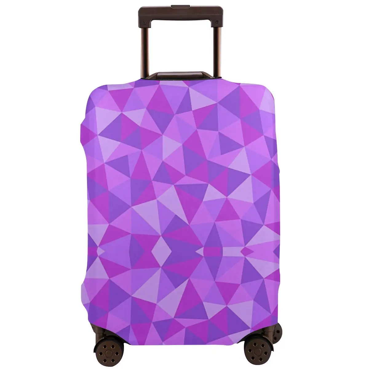

Noble Simple Purple Crystal Geometric Travel Washable Luggage Protective Cover Luggage Protective Case Elastic Dust Cover