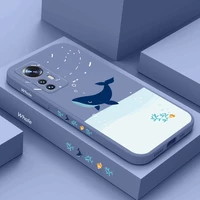 whale snow scene phone case for xiaomi mi 12 11 ultra lite 10 10s 9 11t 10t 9t pro lite poco m4 x4 f3 x3 m3 5g pro cover
