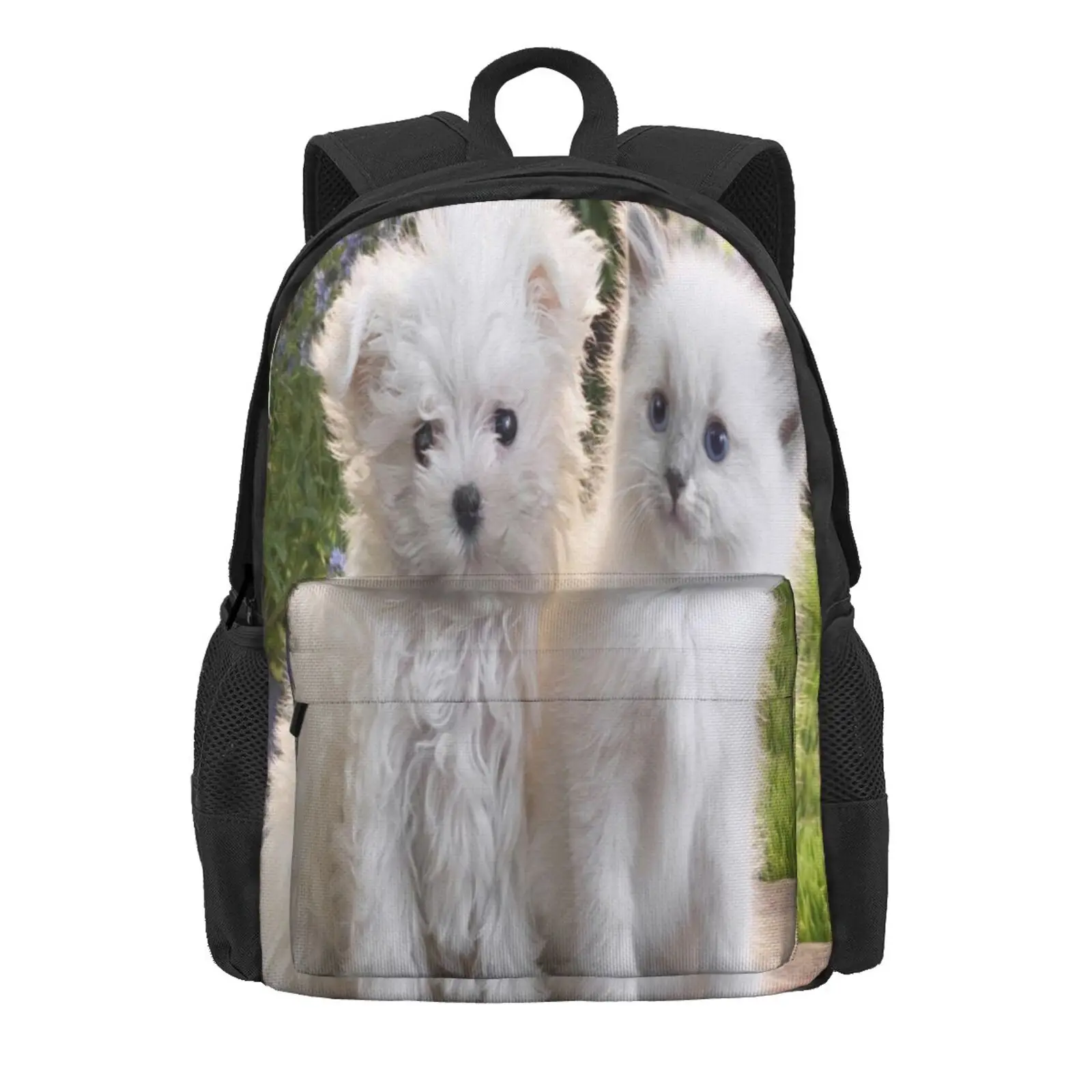 

Школьные ранцы с принтом милого кота и собаки, женская сумка-рюкзак, черная сумка Ita, дорожные сумки, дорожная сумка, рюкзак