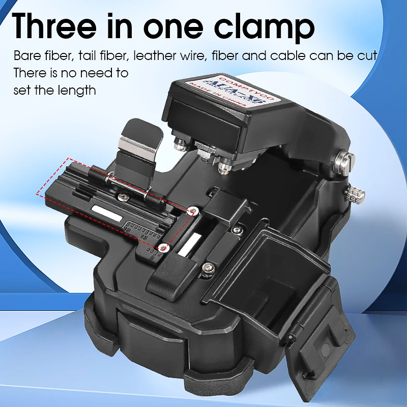 COMPTYCO FTTH High-precision AUA-X6 for Cold Joint/Hot Melt Optical Fiber Cleaver Machine with 24 Surface Blade Cutting Tool