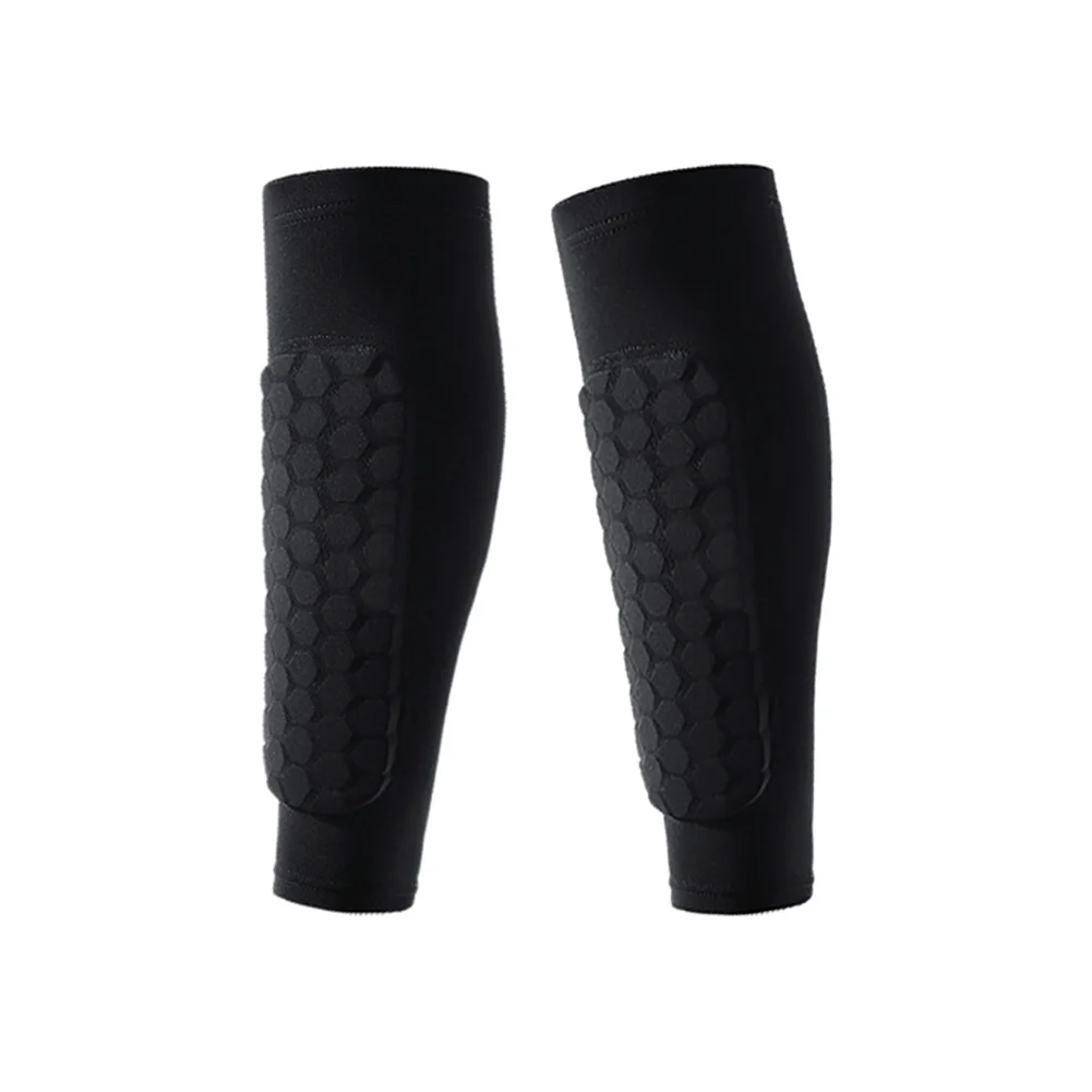 

1pc Sports Football Honeycomb Anti-collision Eva Basketball Leg Socks Breathable Calf Cover Professional Leg Protection Gear