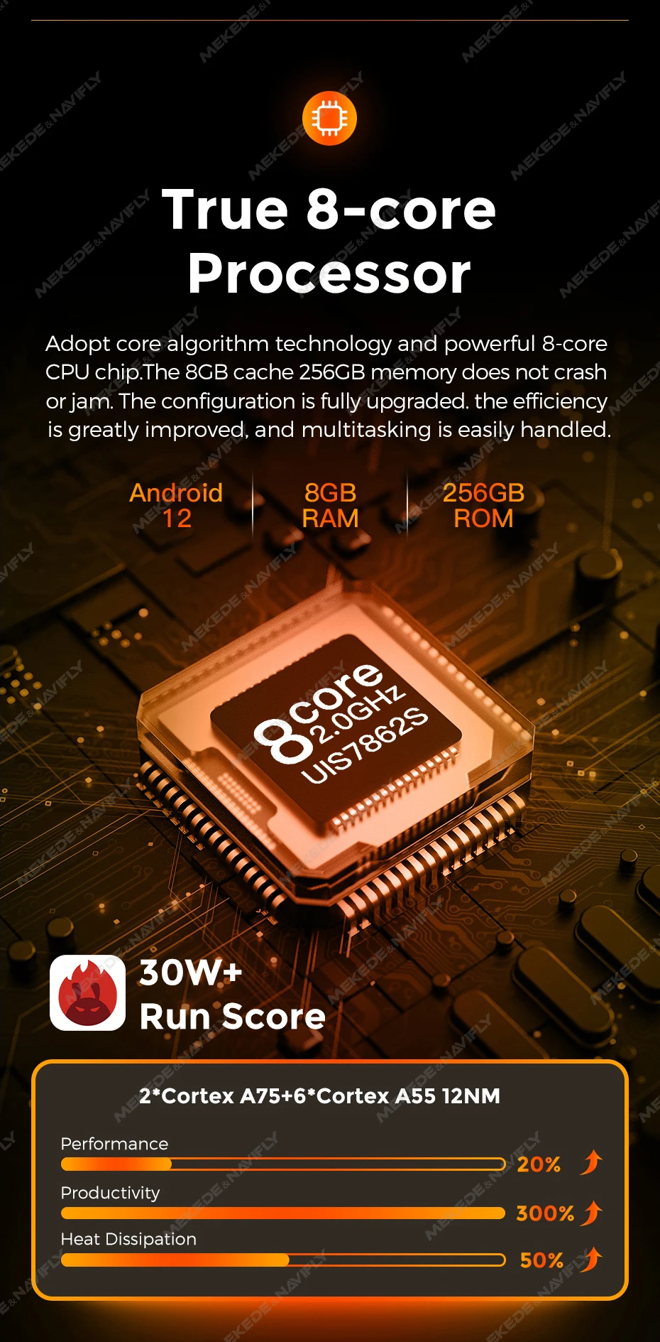 MEKEDE UIS7870 2K QLED 2000*1200P 32 ГБ Android 13 Автомобильный радиоприемник для Kia RIO 2020-2021 Carplay Авто