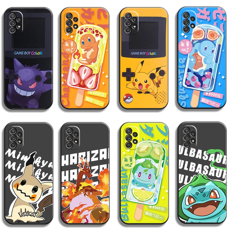 

Pokemon Pikachu Phone Cases For Samsung Galaxy A31 A32 A51 A71 A52 A72 4G 5G A11 A21S A20 A22 4G Coque Back Cover Carcasa