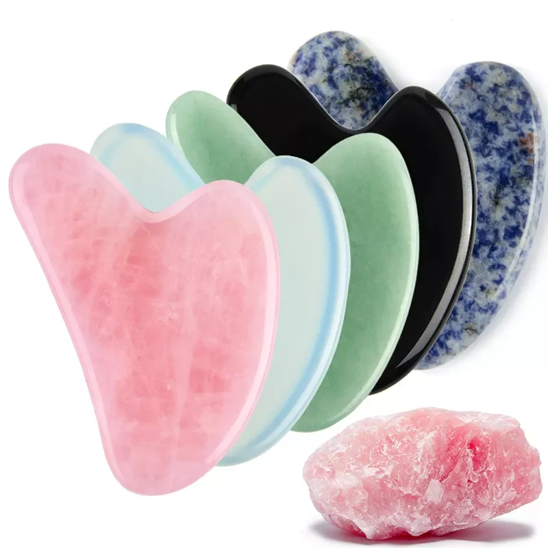 

Natural Stone Jade Gouache Scraper Facial Gua Sha Neck Body Spa Massager for Face thin Lifting Wrinkle Remover Beauty skin Care