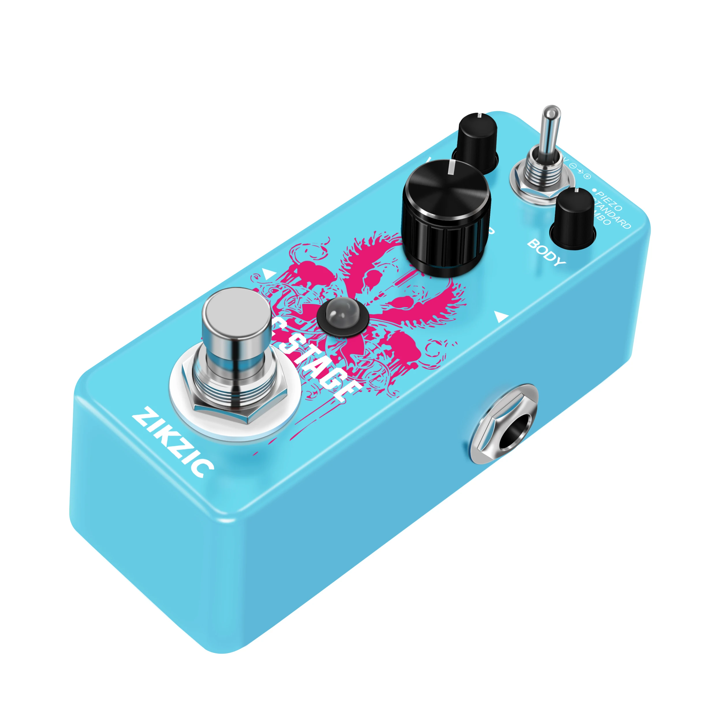 Zikzic LEF-320 AC Stage Guitar Pedal Effect Analog Acoustic Pedals For Guitars Guitarist Analog Effectors Piezo Standard Jumbo