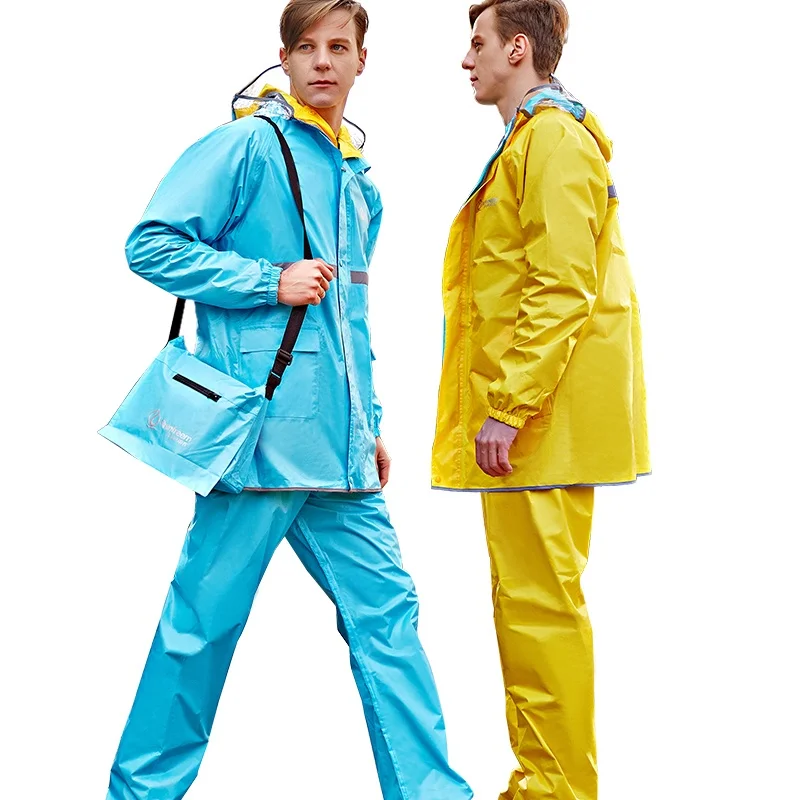 

Scooter Raincoat Jacket Suit Men with Pants Women Hiking Bike Raincoat Waterproof Jas Hujan Motor Household Merchandises BL50RC