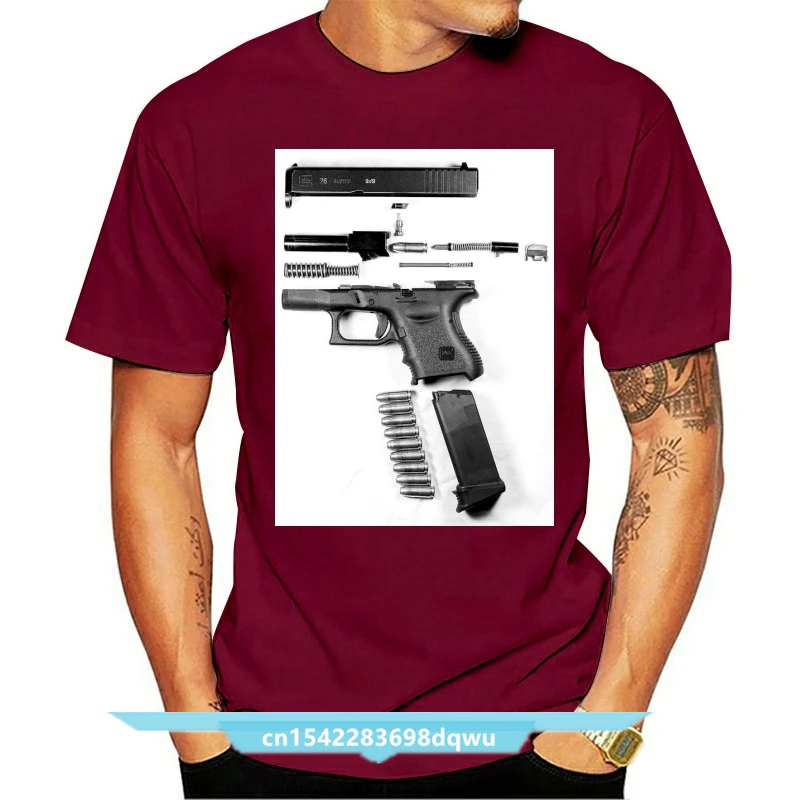 

Мужская футболка с коротким рукавом с разборным принтом и татуировкой