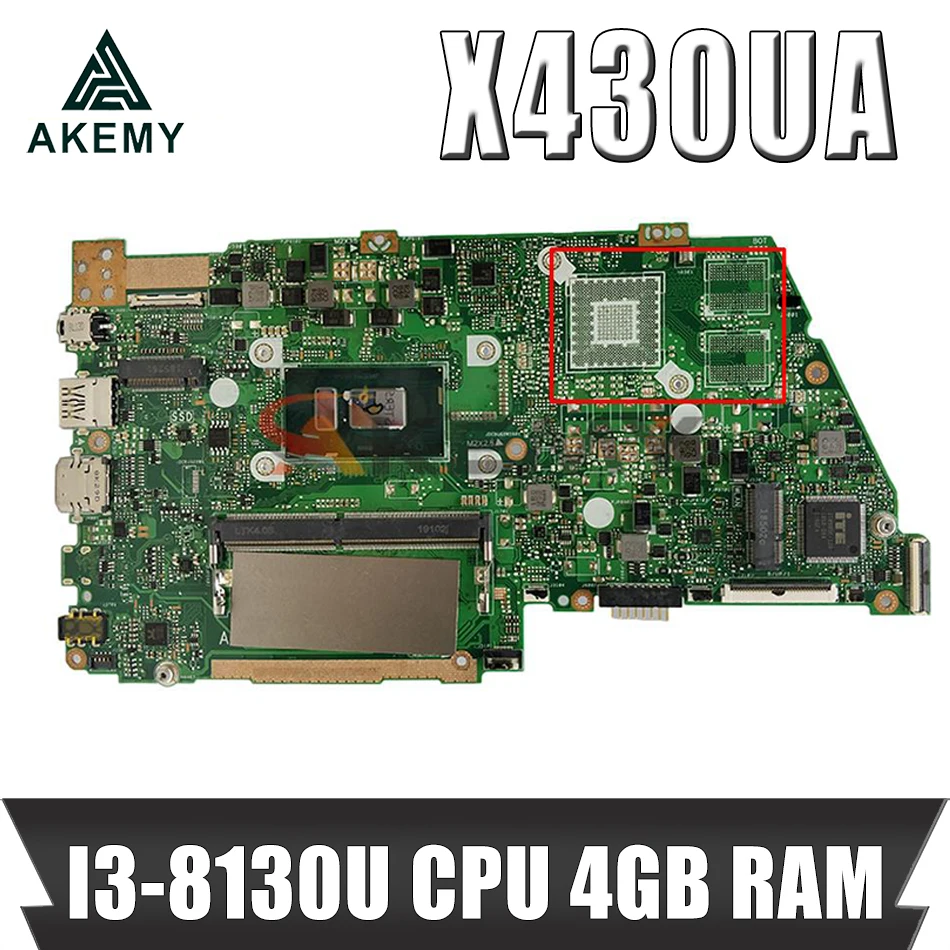 

Новинка! Для ASUS X430U X430UB X430UN X430UA материнская плата для ноутбука с процессором I3-8130U 4 Гб ОЗУ GM X430UA материнская плата для ноутбука