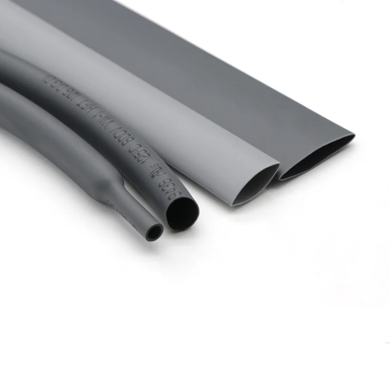 Термоусадочная трубка 1 метр изолированная термоусадочная серого цвета 1: |