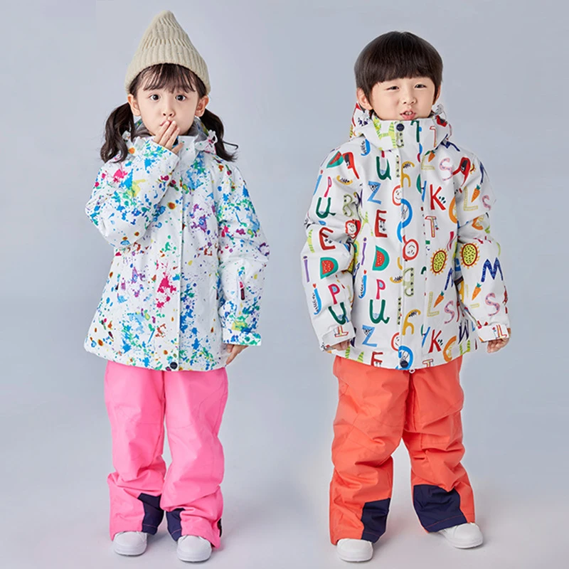 Новинка 2023 года детские зимние ветрозащитные водонепроницаемые лыжные костюмы с