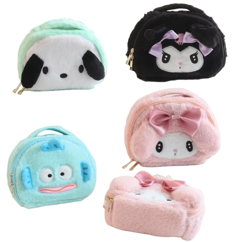 

Прекрасная косметичка, коричная косметичка Kuromi, вместительная косметичка для хранения, кошелек для девушек