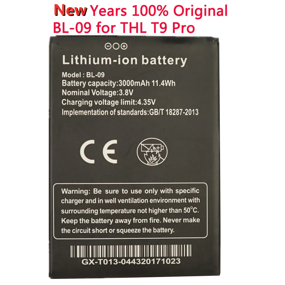 

New 100% THL T9 Pro Original Battery BL-09 for THL T9 Pro 3000mAh Smartphone Replacement Mobile Phones Battery Batterie