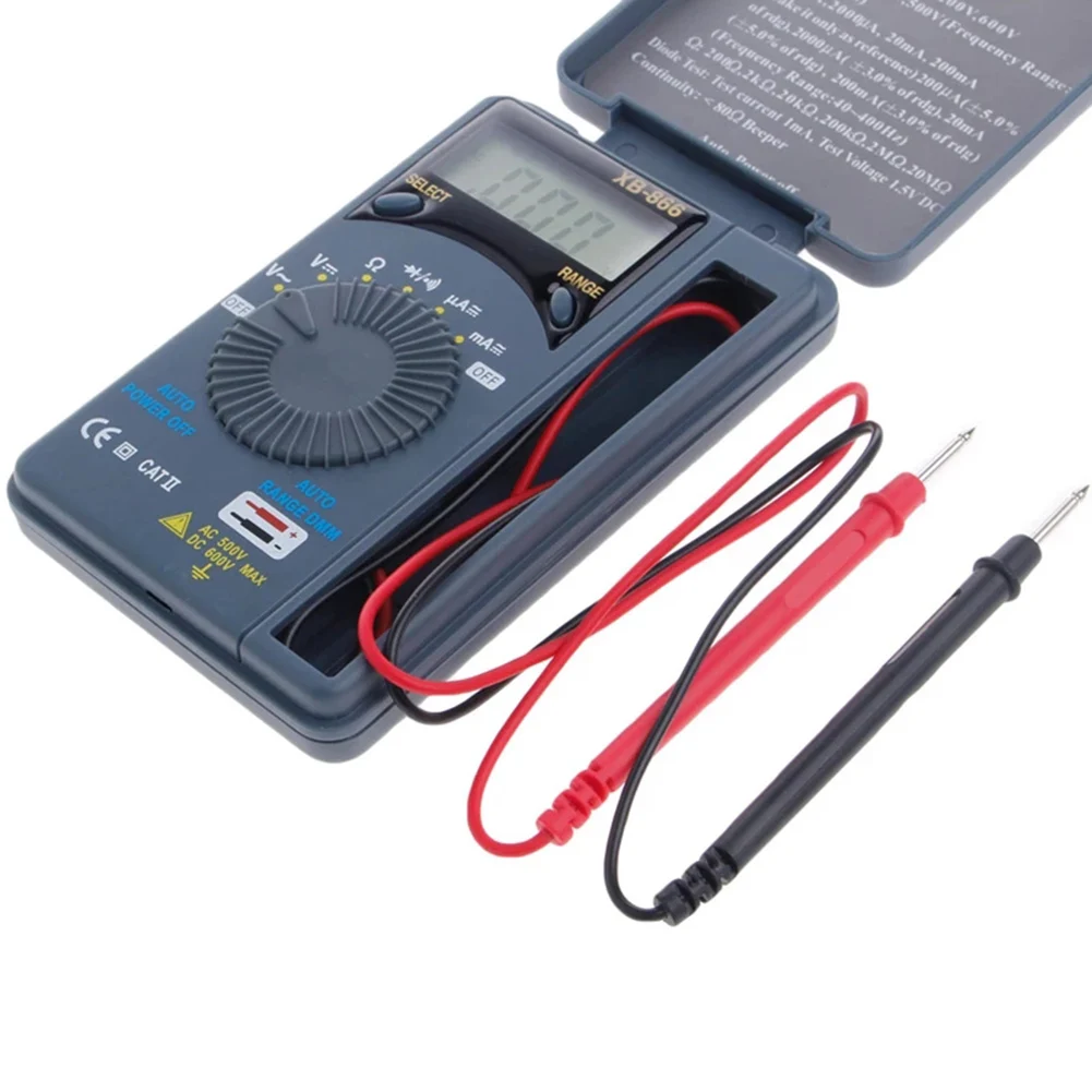 

Digital Multimeter Voltmeter Tester 115x70x20mm 500V AC 600V DC 80ω Beeper AC/DC Auto Range LCD Measuring Tool
