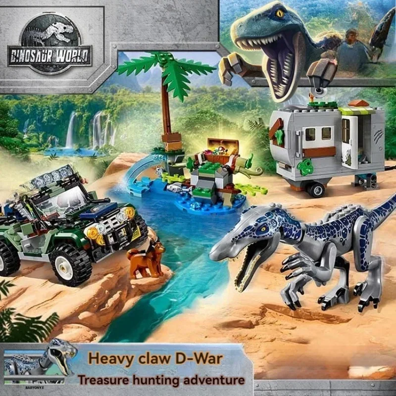 476 шт. серия динозавров Юрского периода Baryonyx Face-Off: The Treasure Hunt Building Blocks Модель