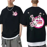 japan anime jojo bizarre adventure graphic printed logo t shirts men women summer cotton t shirt unisex manga oversized tshirt