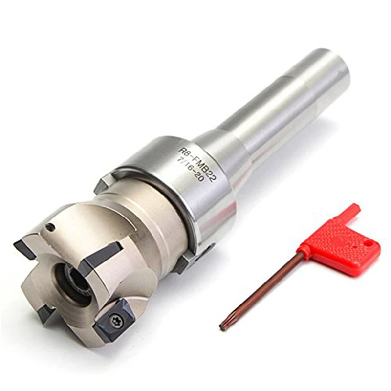 R8 Fmb22 Arbor 400R 50 мм Торцевая концевая фреза + 4 твердосплавных вставки Apmt1604