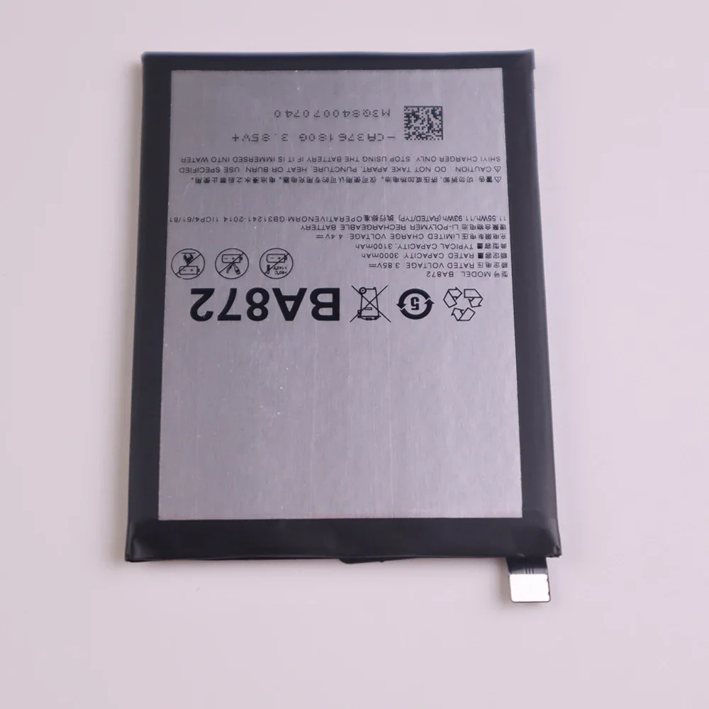 Новый 100% оригинальный аккумулятор для телефона BA872 Meilan Meizu 16X M1872 M872H M872Q 3060 мАч