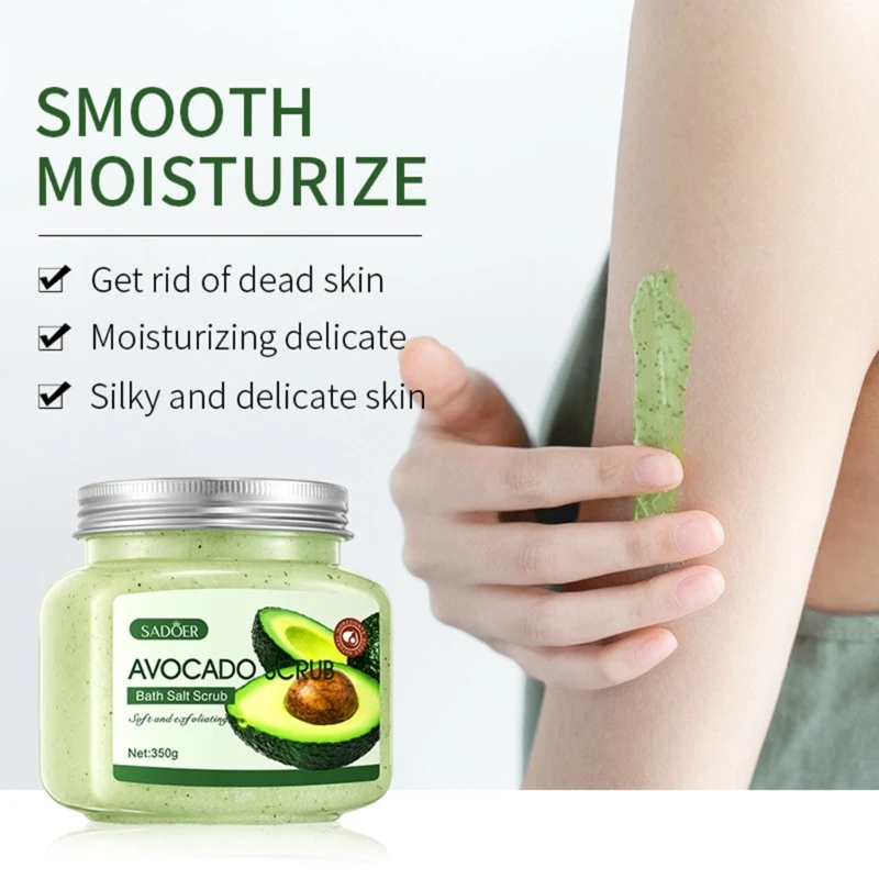 

350g Body Scrub Skin Care Bath Salt Cleansing Soften Remove Dead Skin Fruit Blueberry Avocado Mangoes Nourishing Care