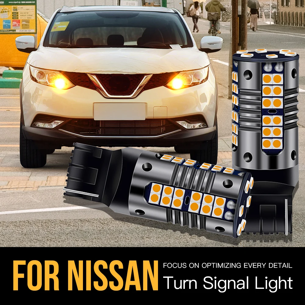 

2x WY21W T20 7440A Canbus LED Turn Signal Light For Nissan 350Z 370Z GTR Juke Leaf Pathfinder Qashqai Teana Tiida X-Trail