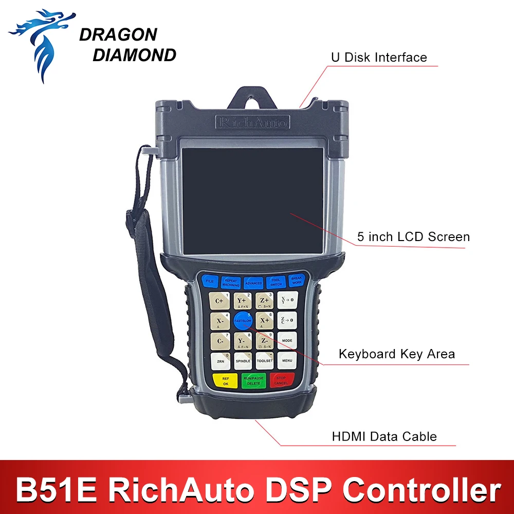 RichAuto DSP B51 USB-контроллер ЧПУ B51E 3-осевой контроллер с поддержкой шага для