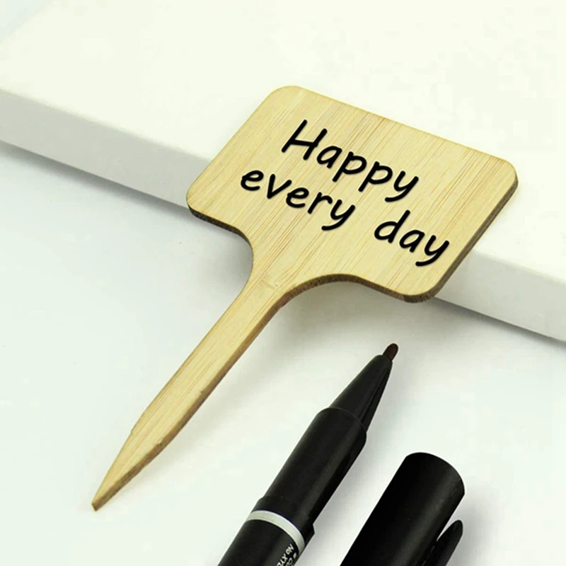 50 шт. Т-образные этикетки для растений экологически чистые деревянные маркеры