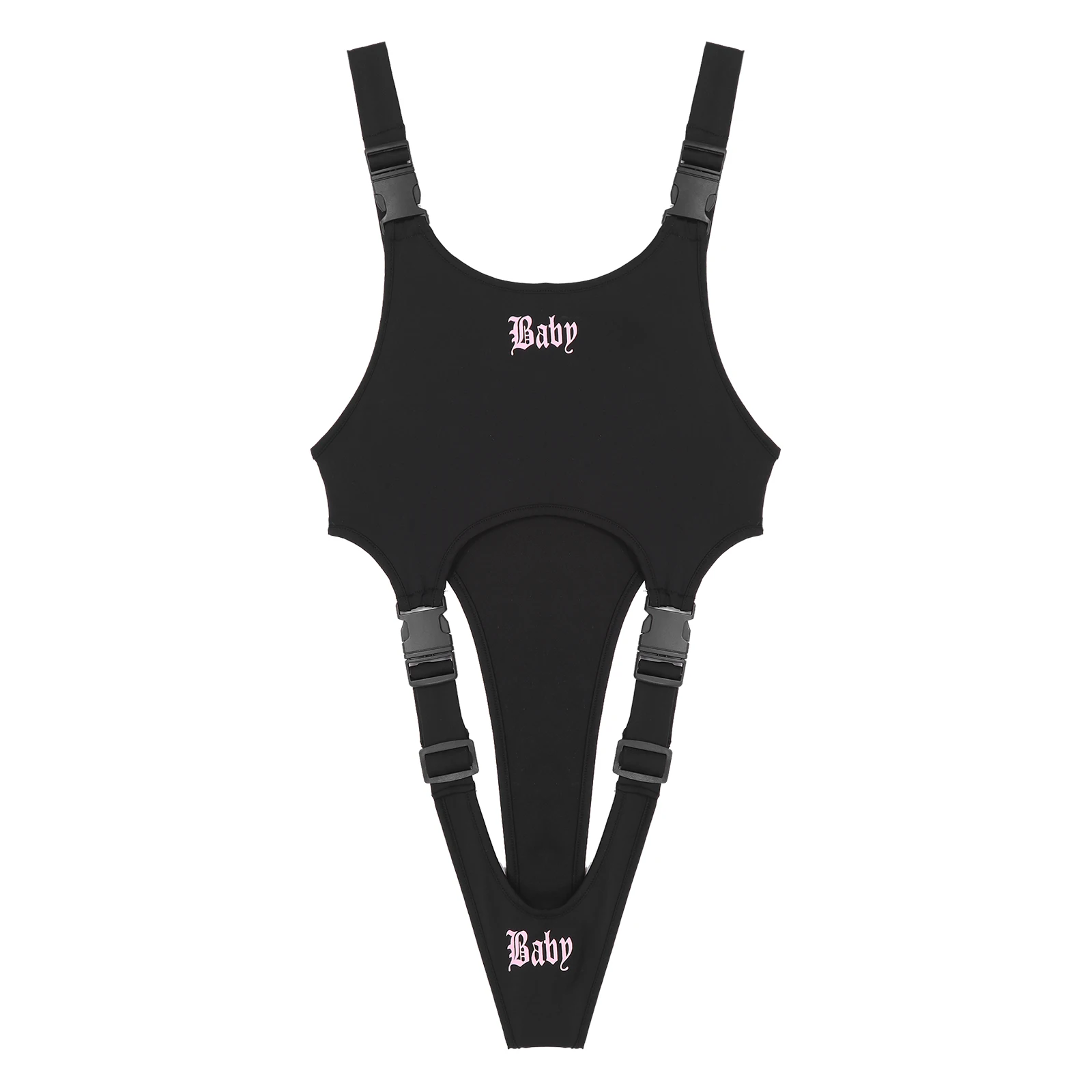 

Женское ночное белье с буквенным принтом, с вырезом U-образным вырезом, без рукавов, с пряжкой, на плечах, боди