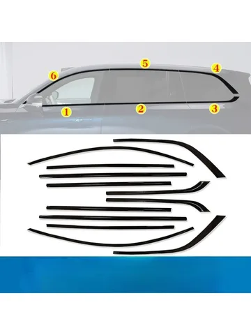 Аксессуары из нержавеющей стали для CHANGAN Deepal S09 2025, декоративная полоса для полного окна, черненый корпус, яркая полоса, внешний вид