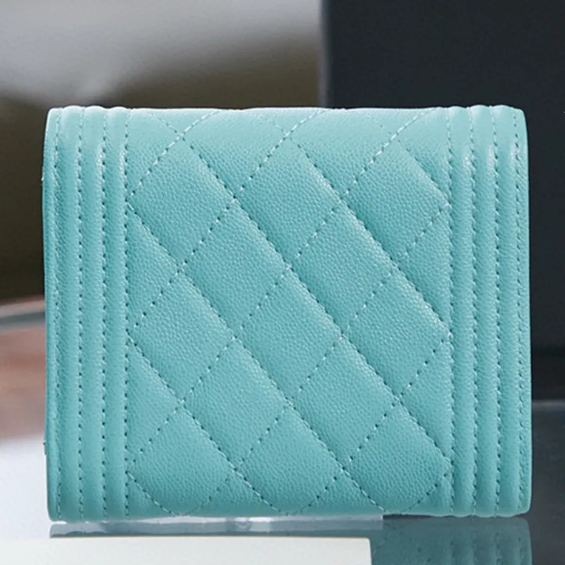 

2022 New Soft Leather Short Wallet Fashion Wallet Small Fragrant Wind Clip Leather Coin Wallet