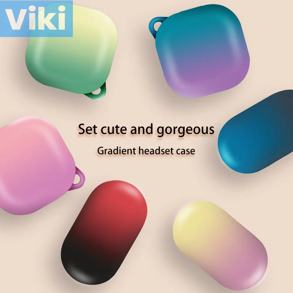 

Luxury Gradient Earphone Case For Samsung Galaxy Live Case Matte Hard Cover For Samsung Buds / Buds Plus/ Pro Case Charging Box