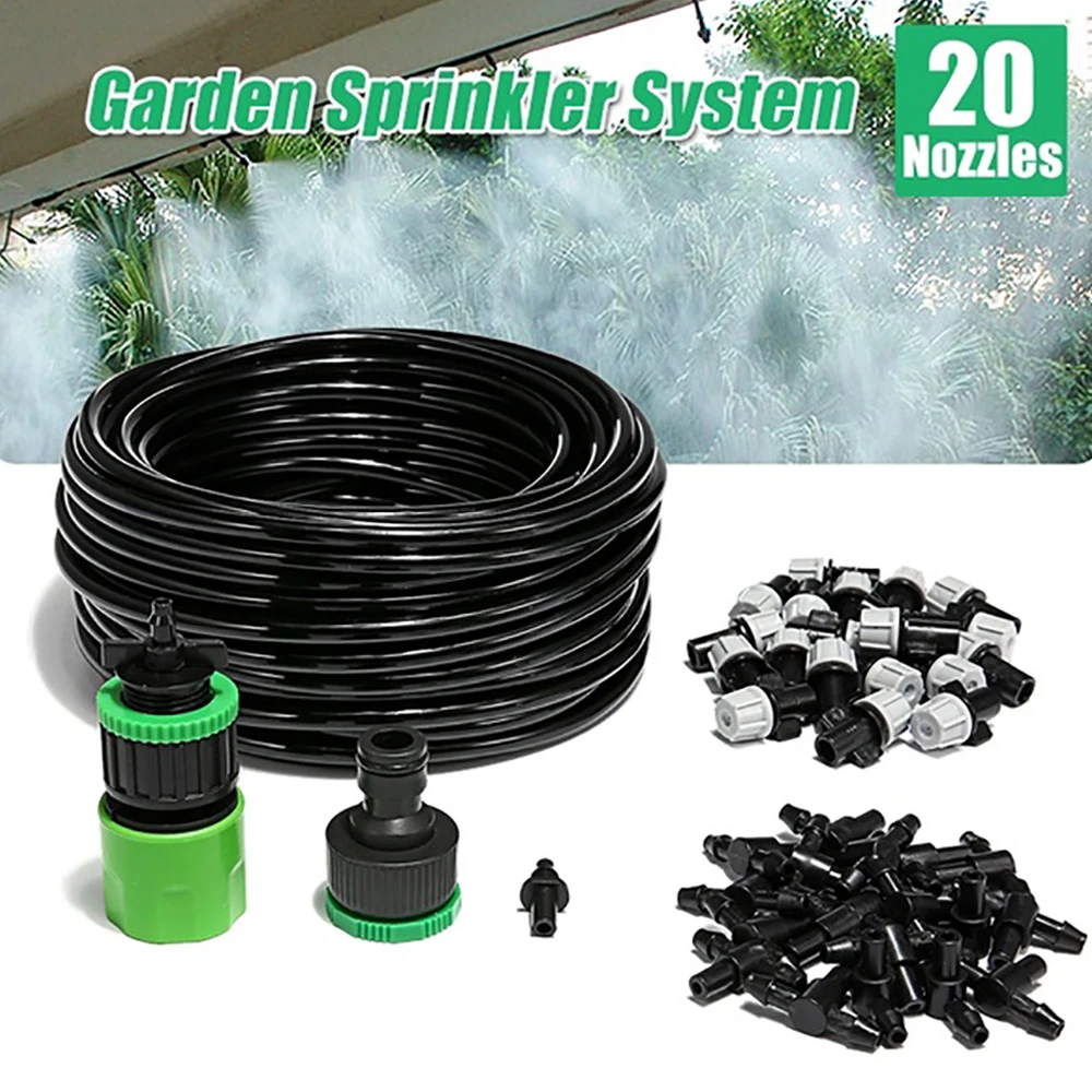 

Irrigation Kit With Kit Drip For Device Garden Sprayer Timer Irrigation Cooling Drip Suitable 20m System Watering Automatic For